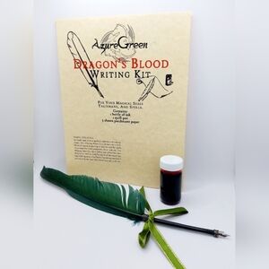 Dragon's Blood‎ writing kit slytherin house quill
